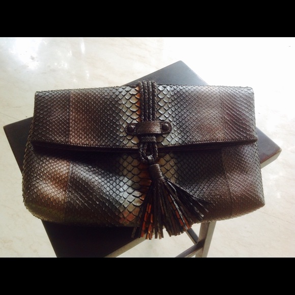 Genuine Python Skin Clutch - Picture 3 of 4